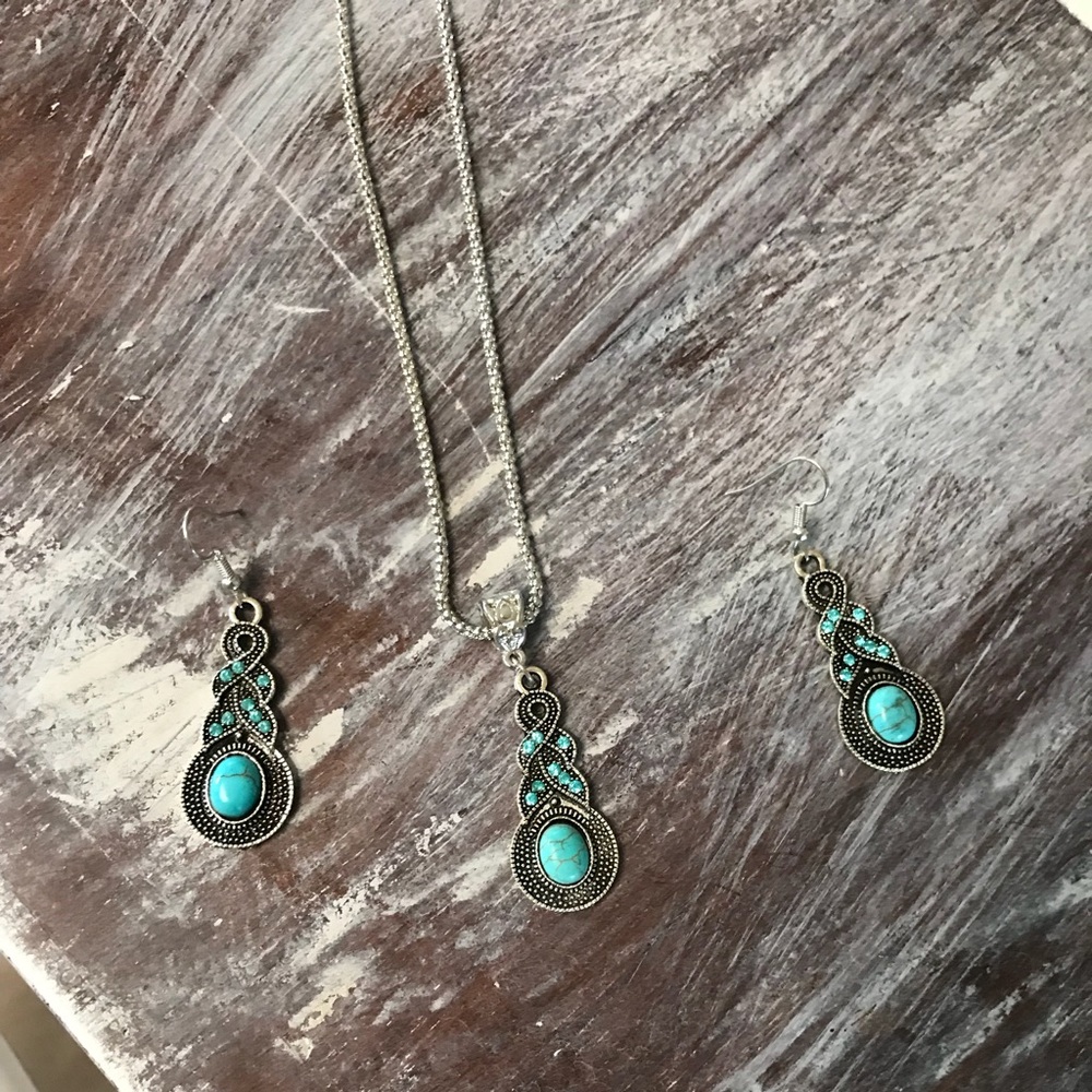 Necklace and matching earrings